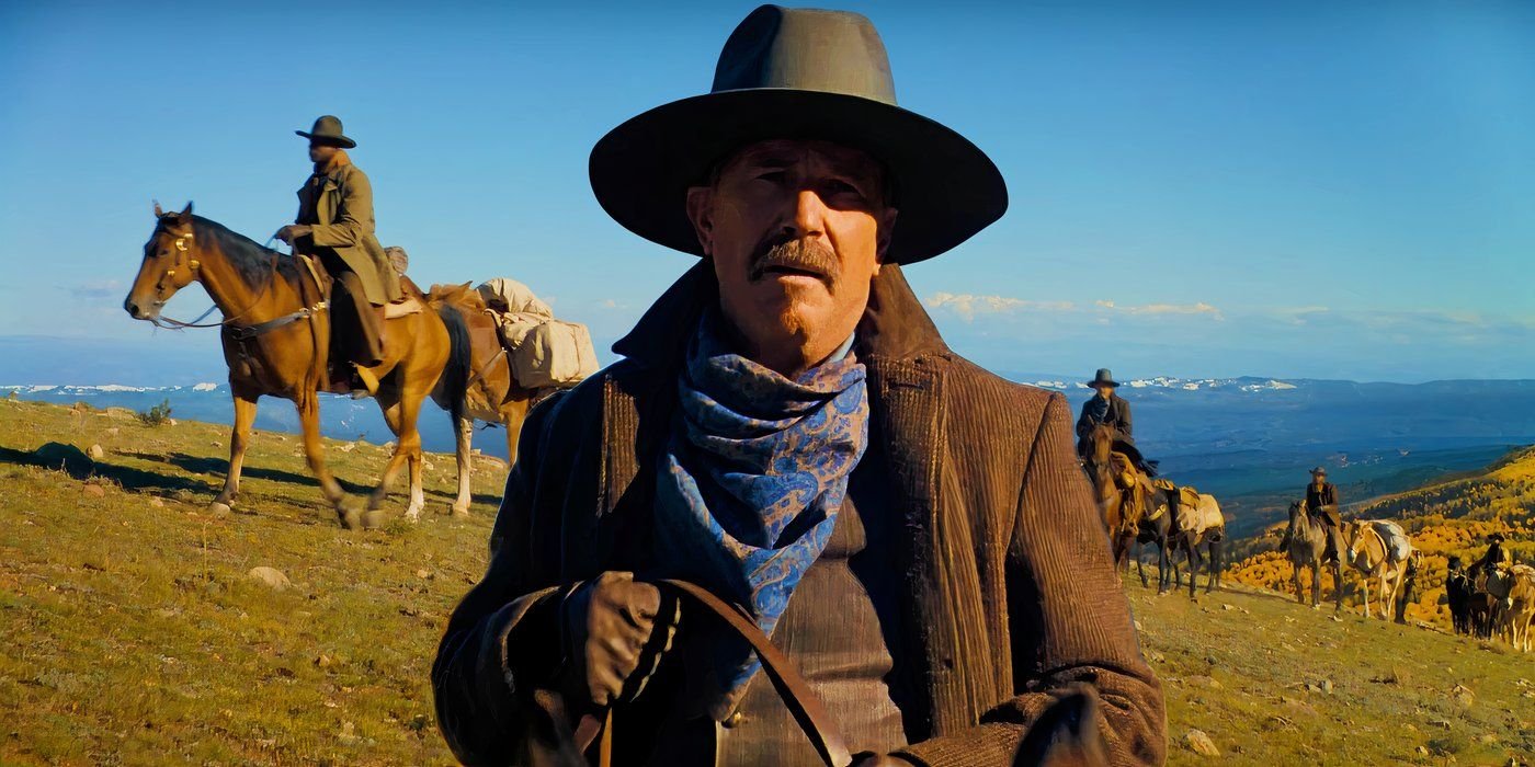 Kevin Costner as Hayes Ellison riding a horse in Horizon: An American Saga - Chapter 1 custom image