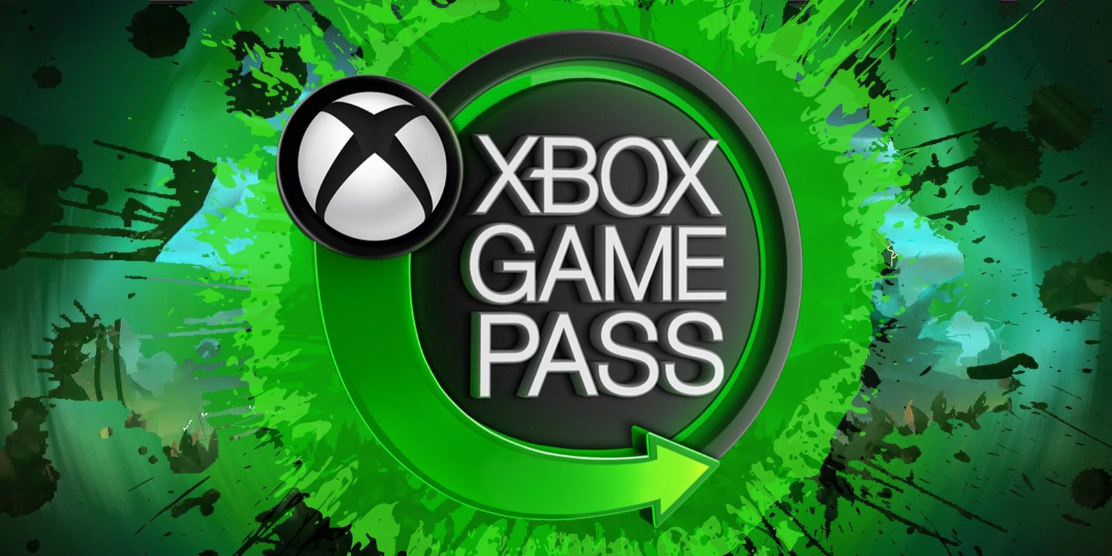 The Xbox Game Pass Logo on a dynamic green background.