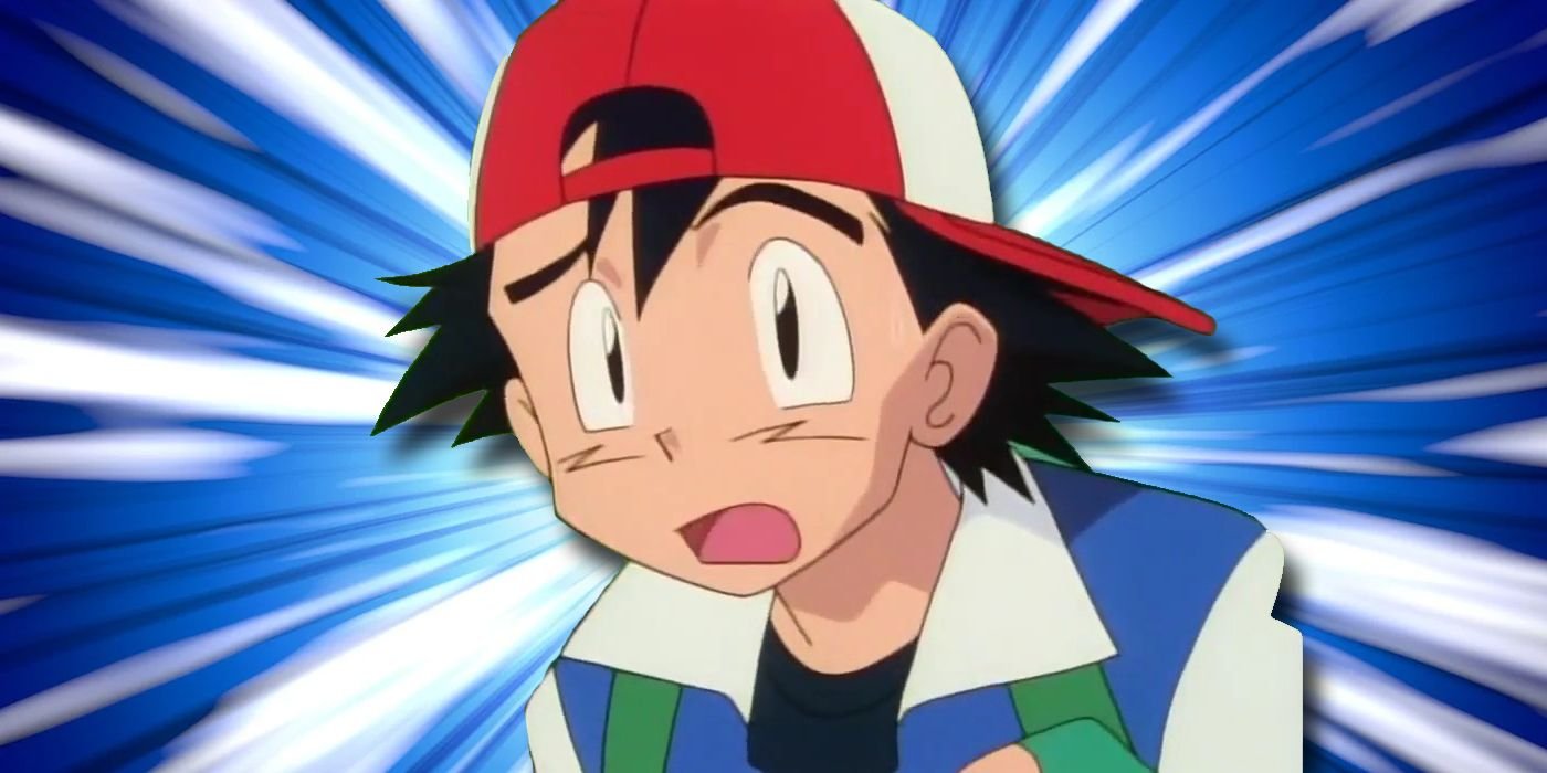 Pokemon: Ash looking confused.