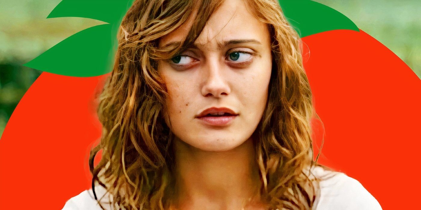 Ella Purnell from Yellowjackets in front of a Rotten Tomatoes logo