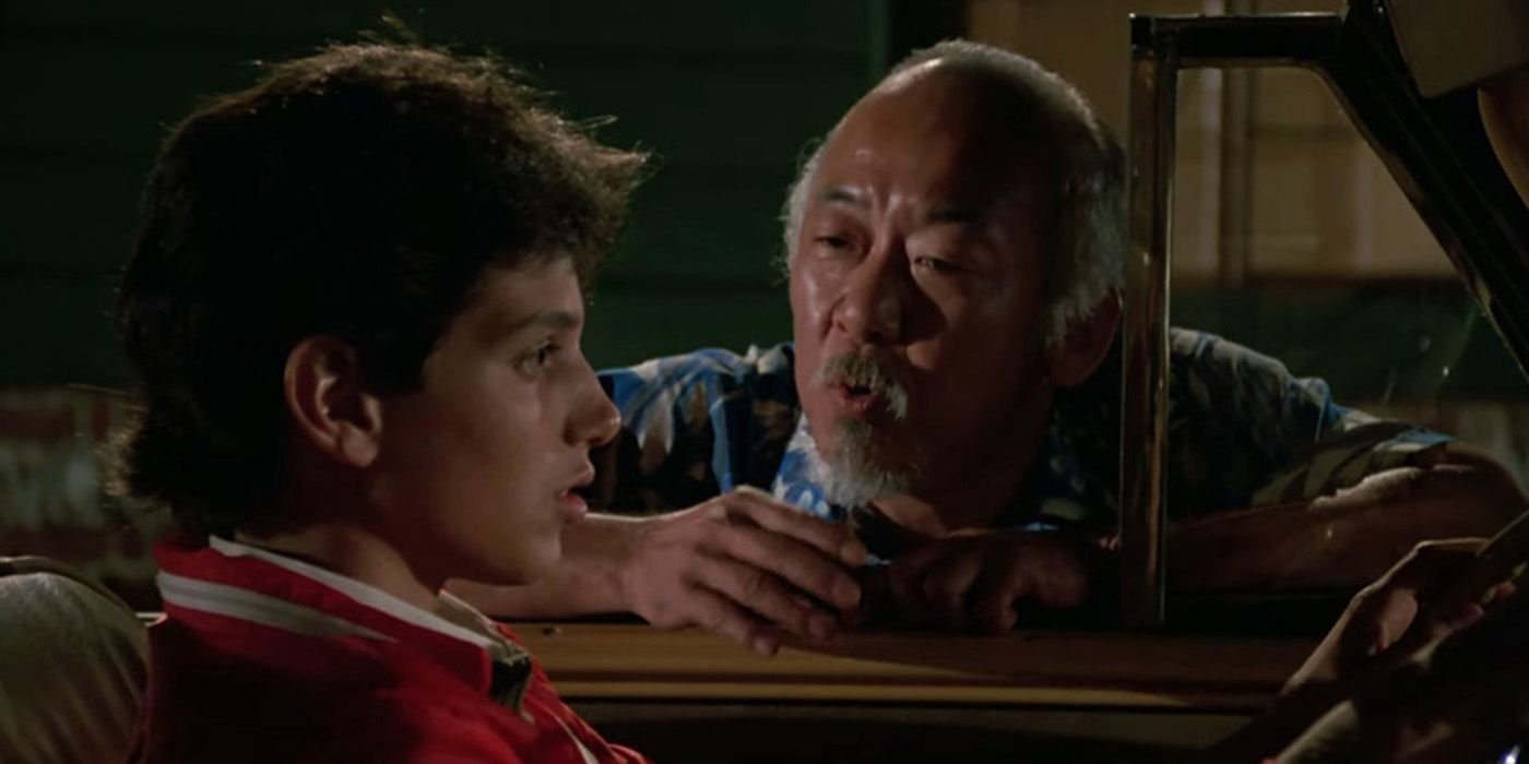 Mr. Miyagi's teaches Daniel about balance in Karate Kid.