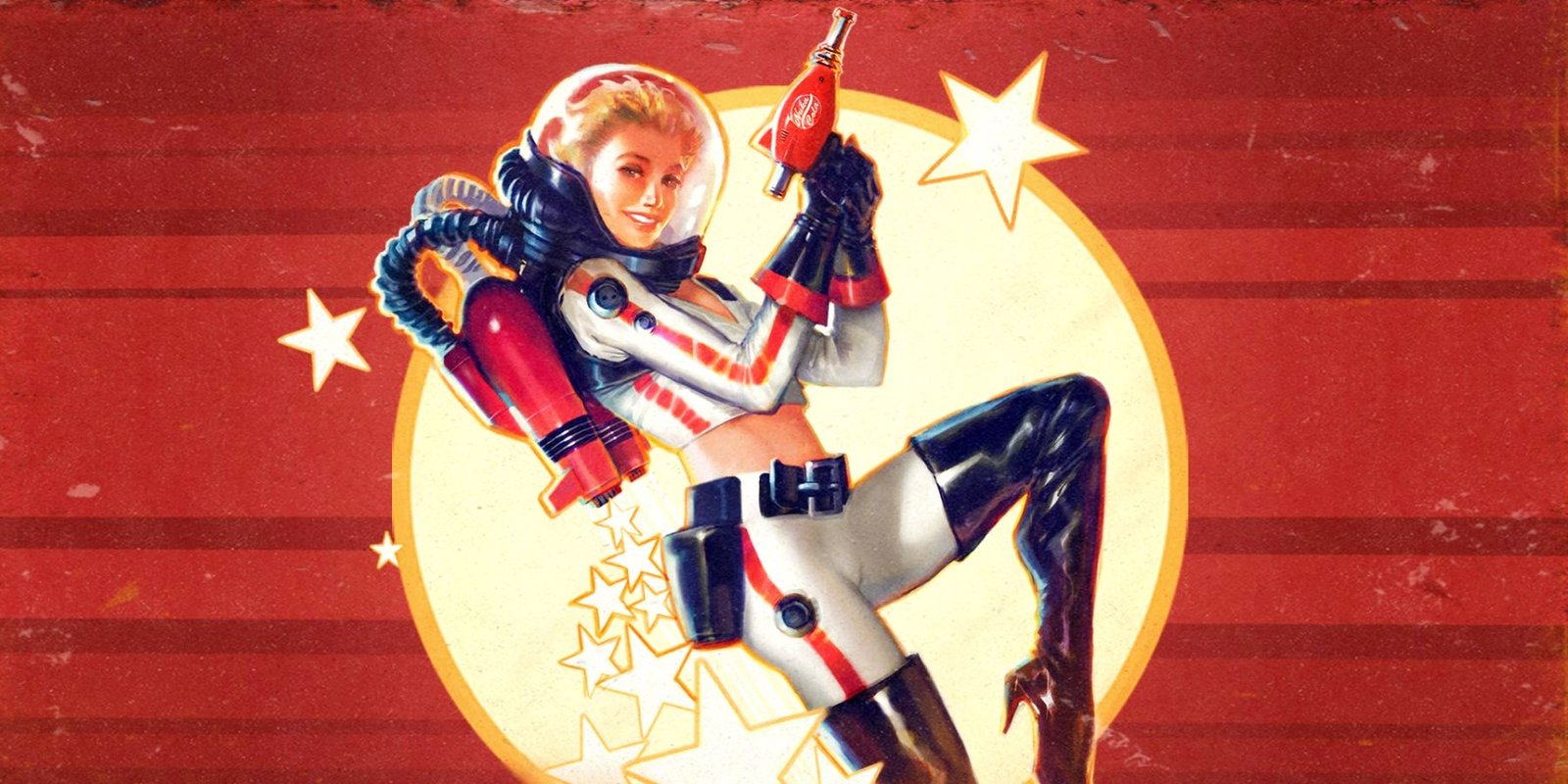 Fallout 4's Nuka World pin-up girl mascot.