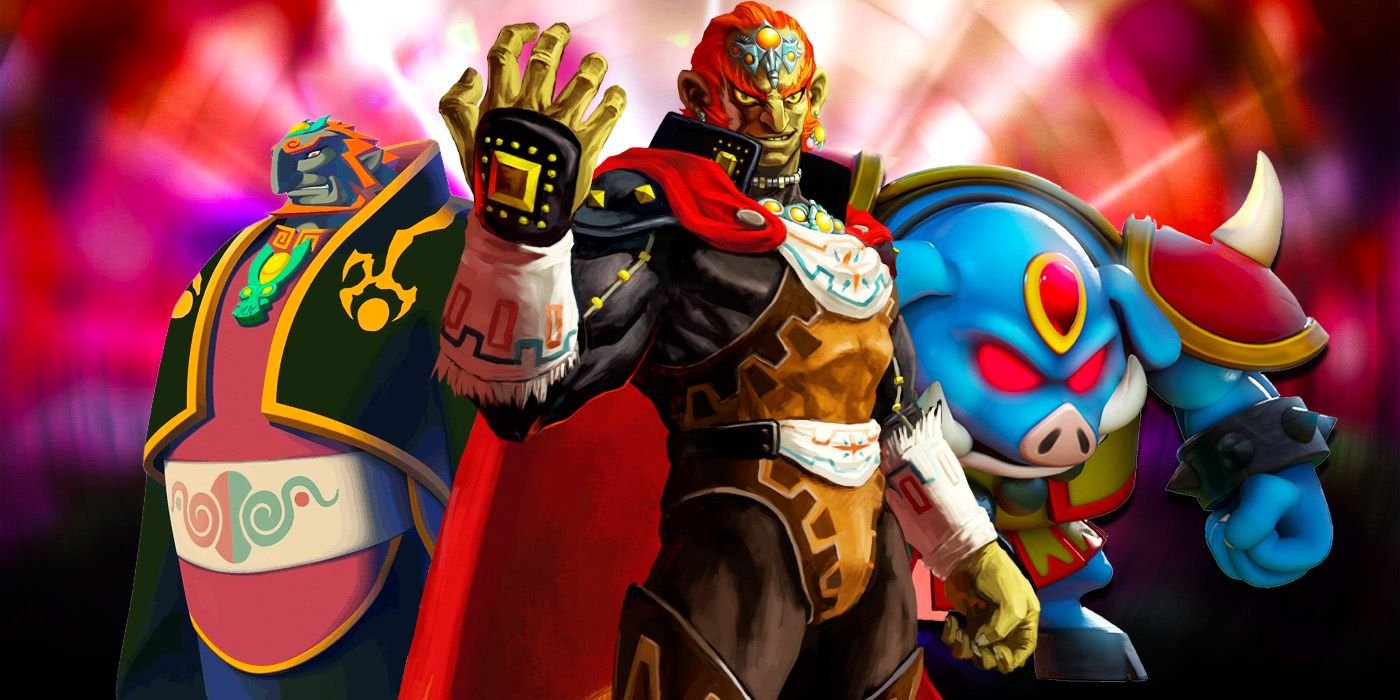 Echoes Of Wisdom Ganon, Wind Waker Ganondorf, and Ocarina of Time Ganondorf.