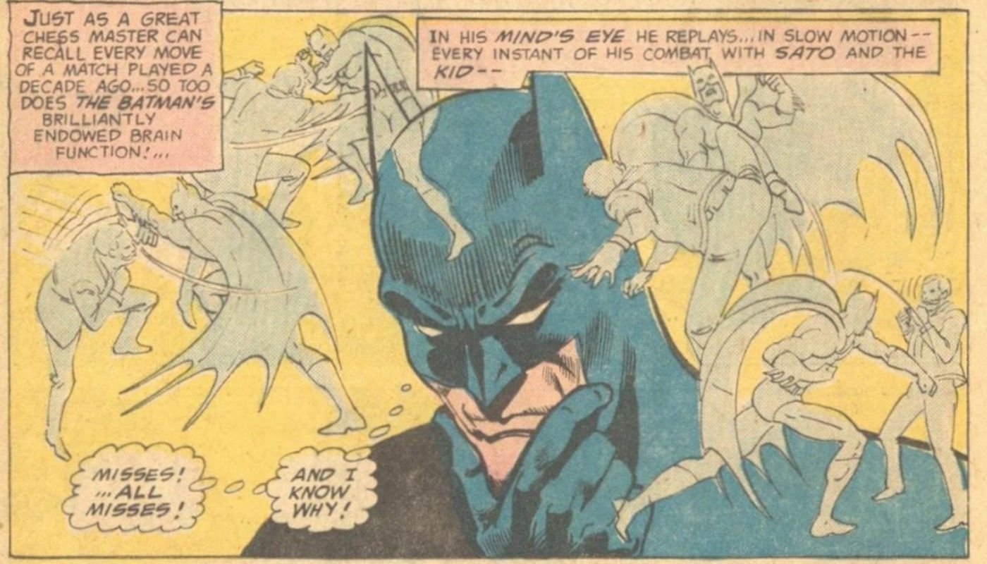 Comic book panel: Batman's memory skills on display