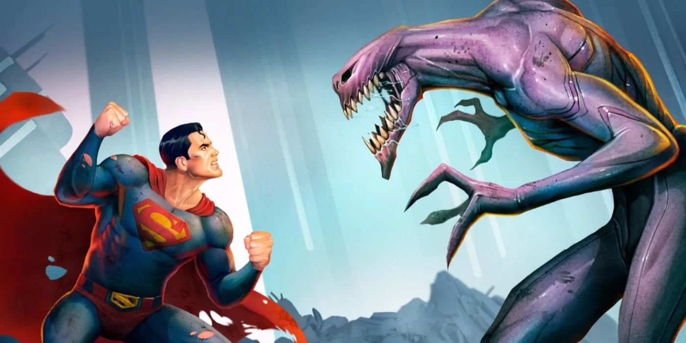 Superman squares off against The Parasite in Superman: Man of Tomorrow.